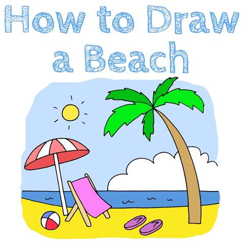 How to Draw a beach .
